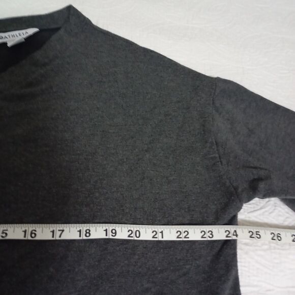 ATHLETA GRAY LONG SLEEVE SOFT COASTER LUXE V-NECK SWEATSHIRT Sz XL, WOMEN'S - Picture 11 of 13